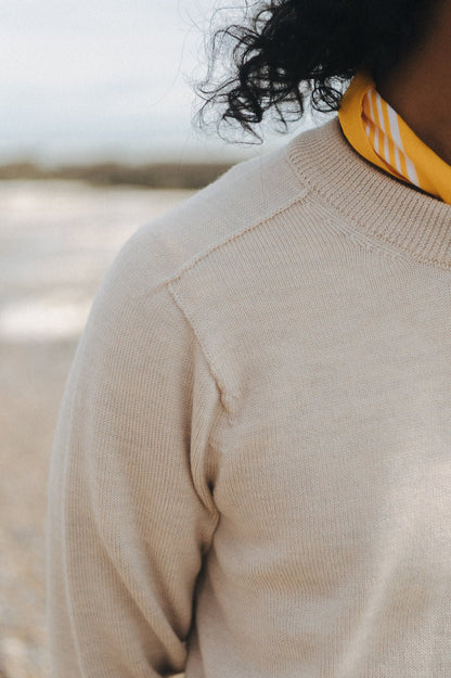 Natural Easton Merino Crew Neck Sweater - Malloch's