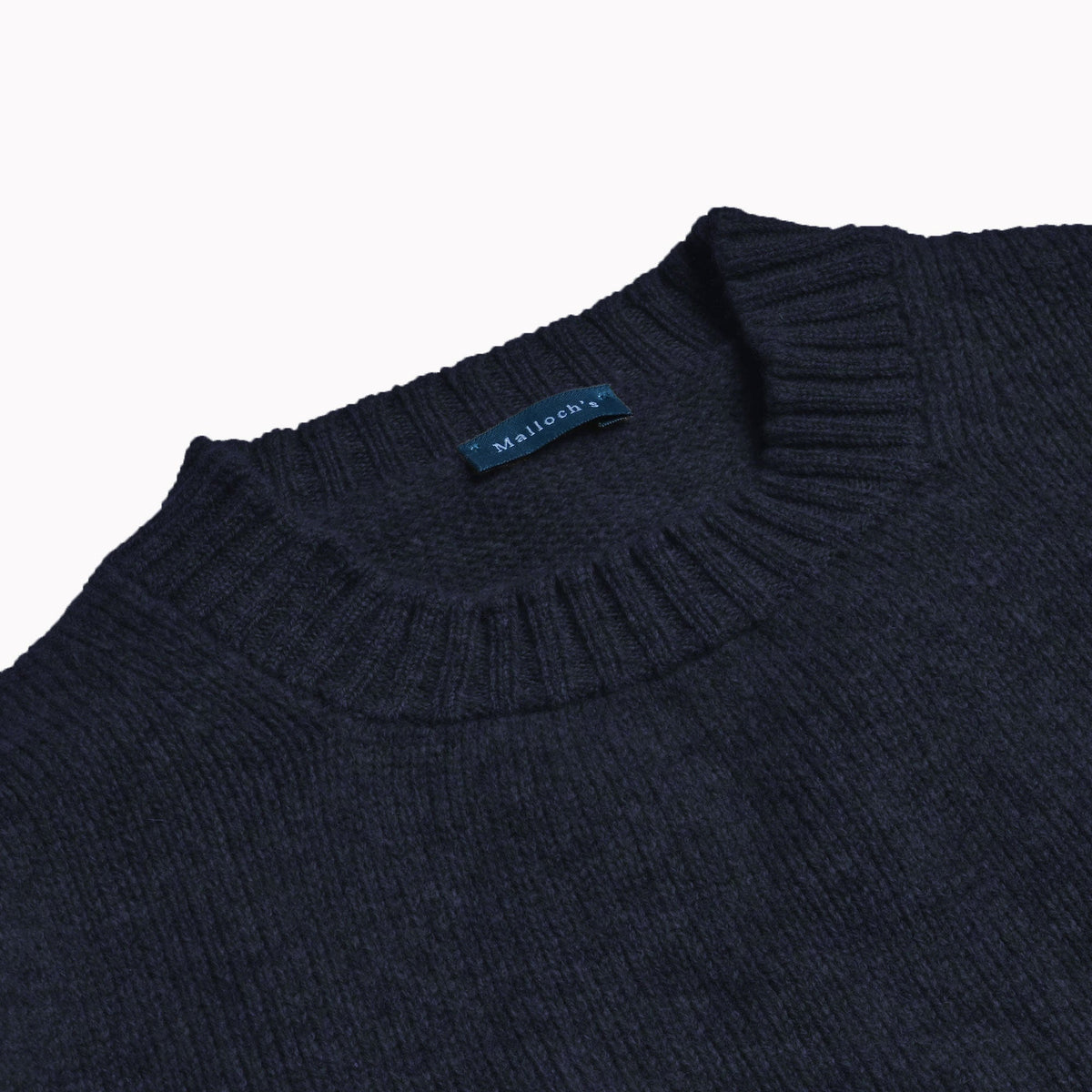 Navy Dean Lambswool Crew Neck Jumper - Malloch's