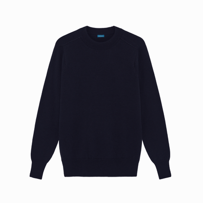 Navy Easton Merino Crew Neck Sweater - Malloch's