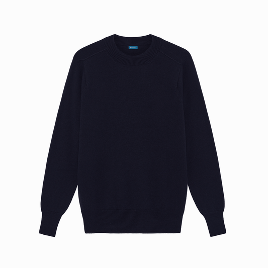 Navy Easton Merino Crew Neck Sweater - Malloch's