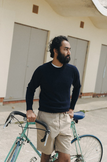 Navy Easton Merino Crew Neck Sweater - Malloch's