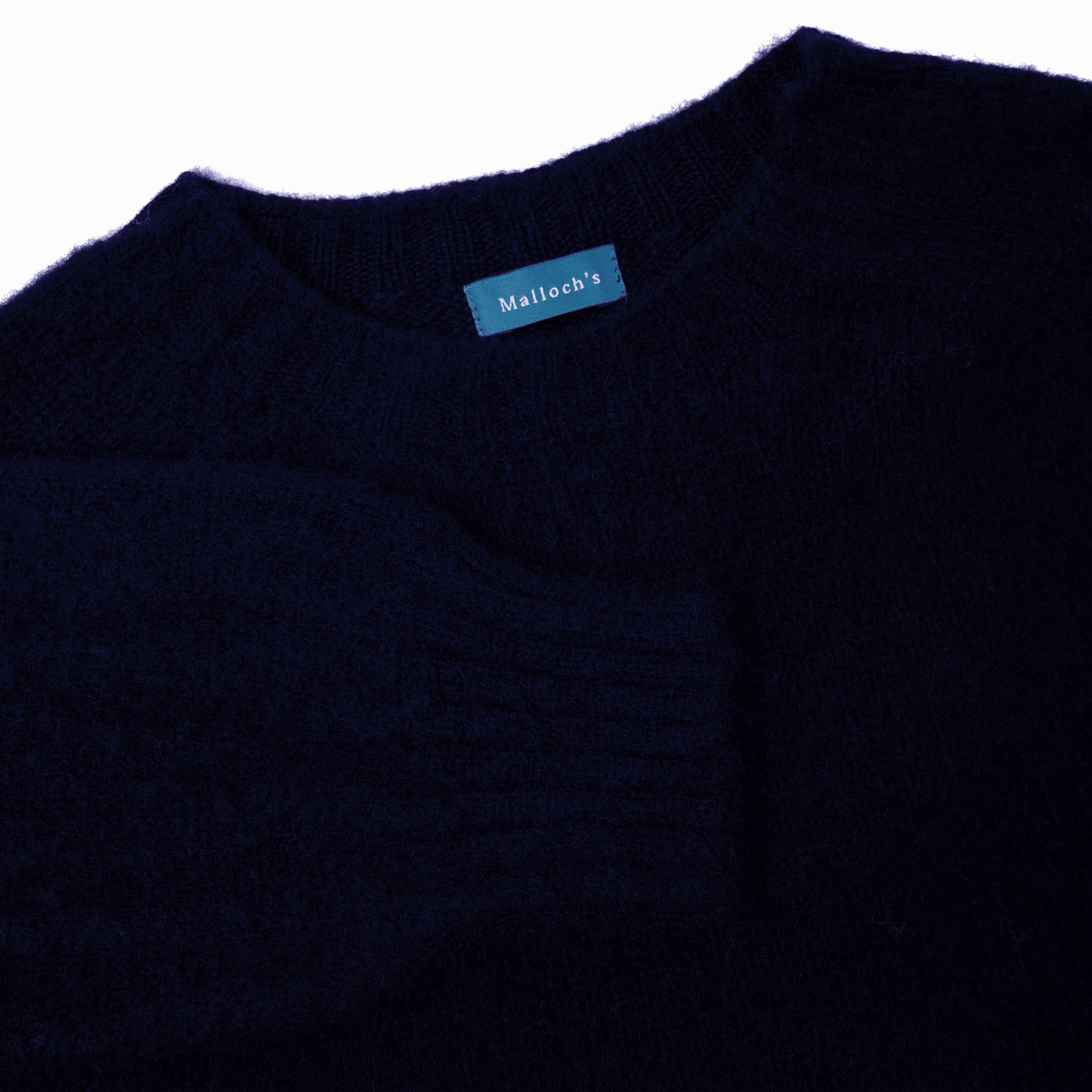Navy Kelso "Shaggy Dog" Brushed Shetland Jumper - Malloch's