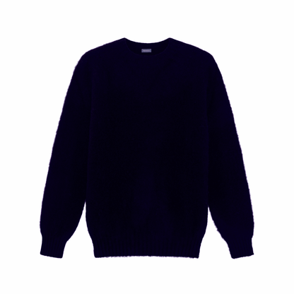Navy Kelso "Shaggy Dog" Brushed Shetland Jumper - Malloch's
