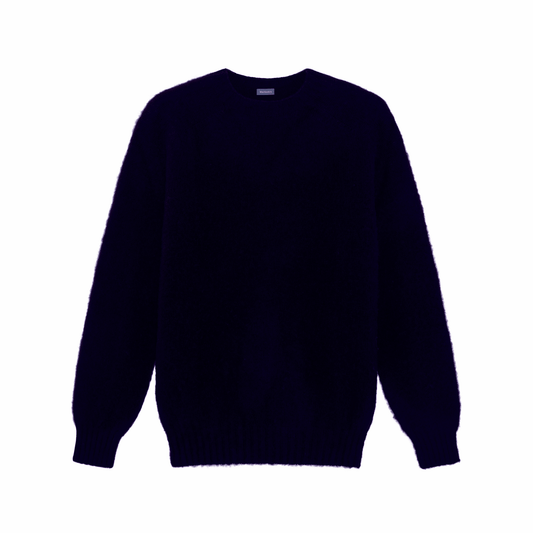Navy Kelso "Shaggy Dog" Brushed Shetland Jumper - Malloch's