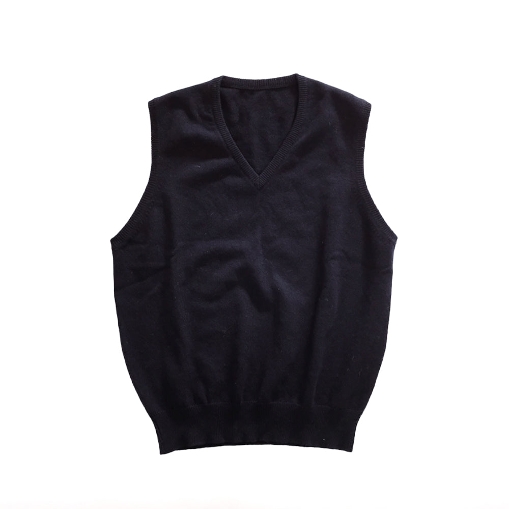 Fine Lambswool Vest - Navy - Medium