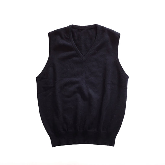 Fine Lambswool Vest - Navy - Medium
