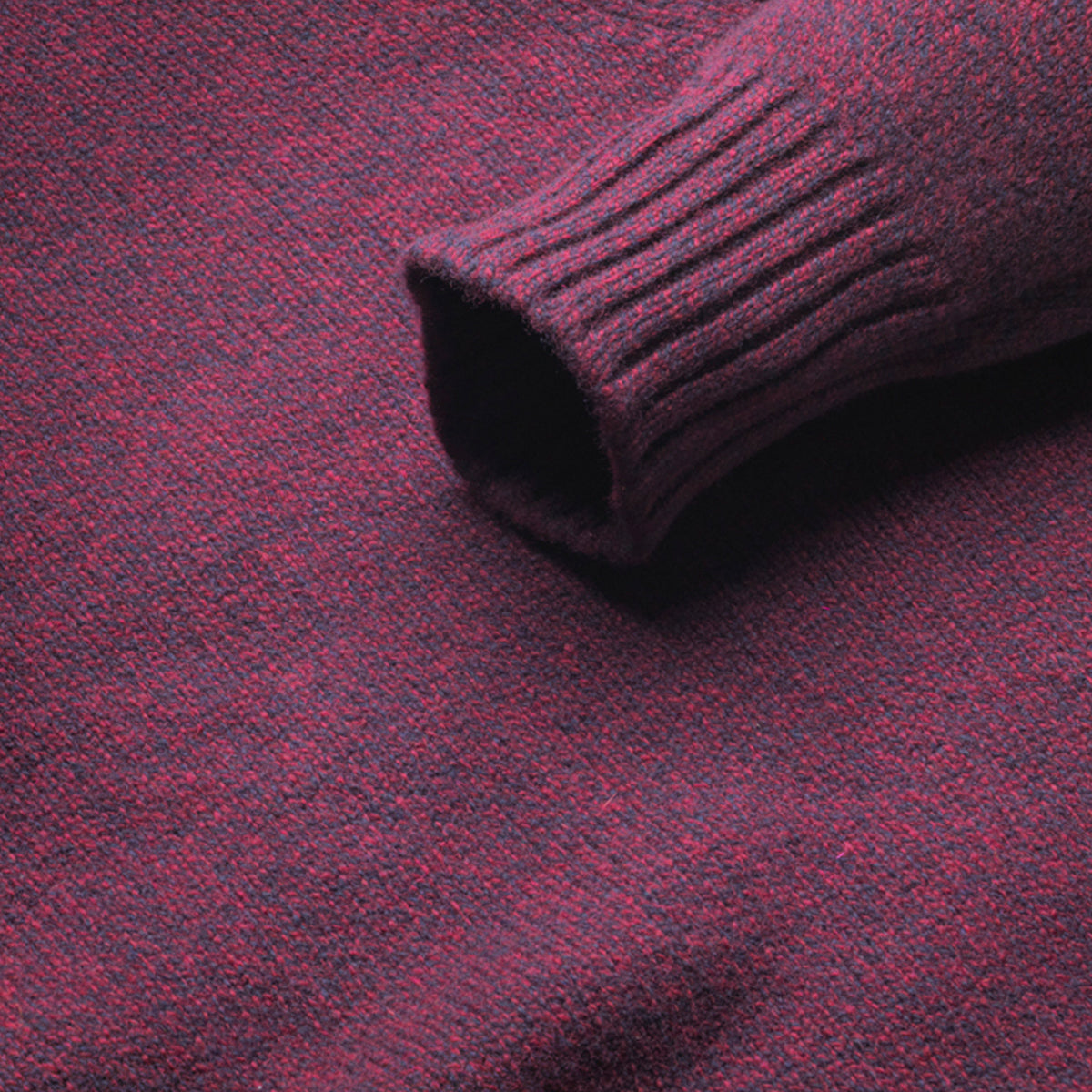 Burgundy Dean Crew Neck Lambswool Jumper