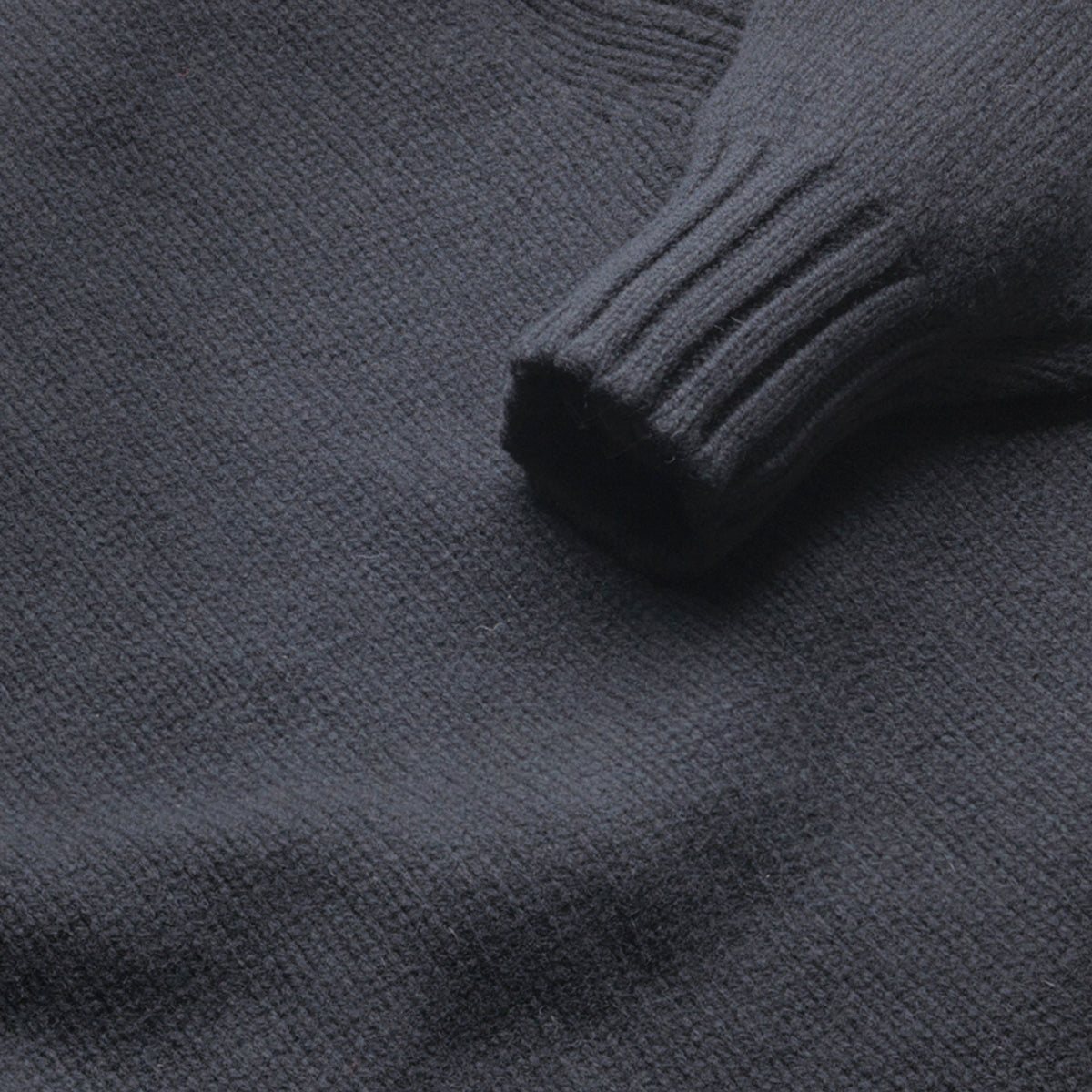 Black Newman Lambswool Roll Neck Jumper