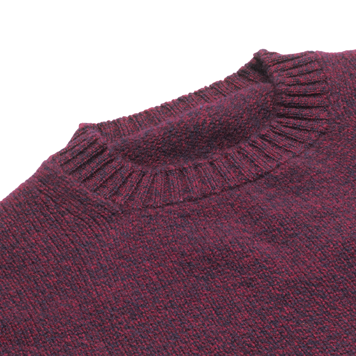 Burgundy Dean Crew Neck Lambswool Jumper