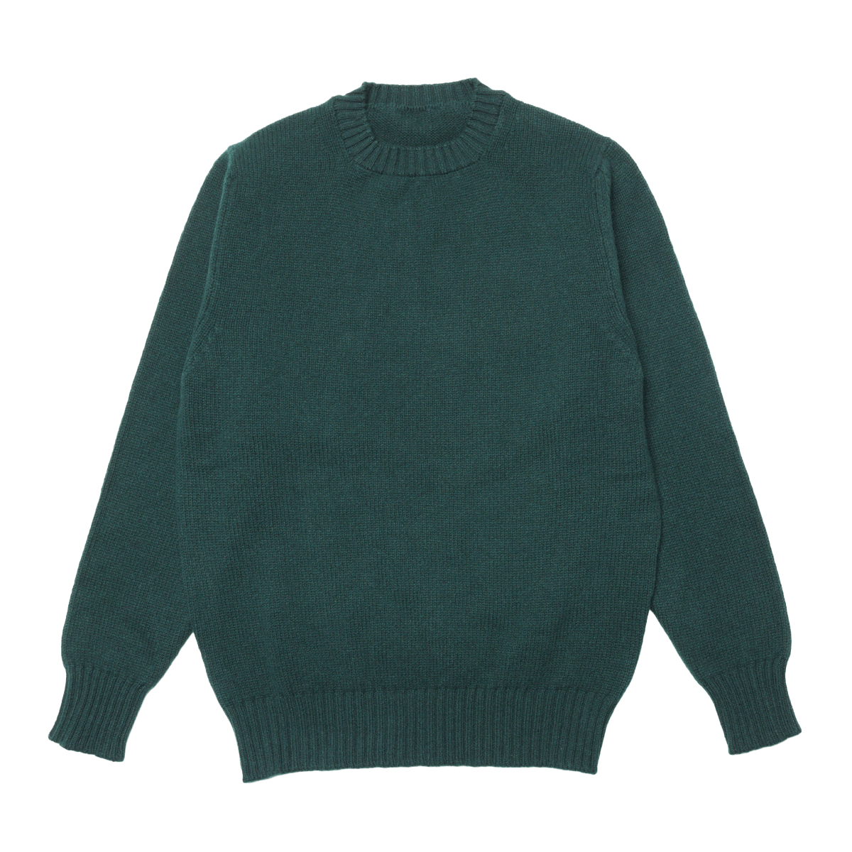 Green Dean Lambswool Crew Neck Jumper