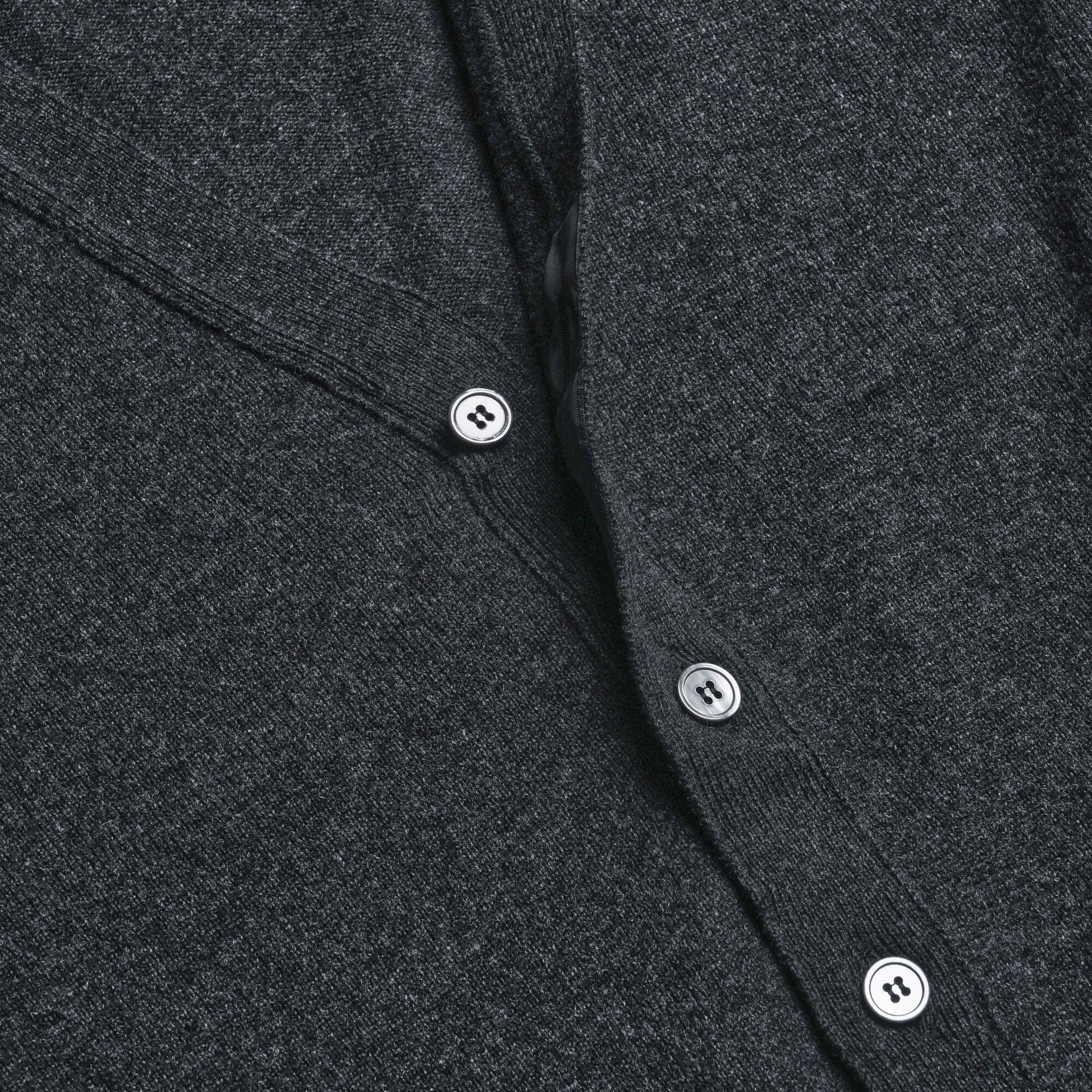 Charcoal Stewart Fine Lambswool Cardigan - Malloch's