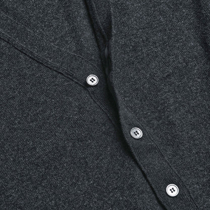 Charcoal Stewart Fine Lambswool Cardigan - Malloch's
