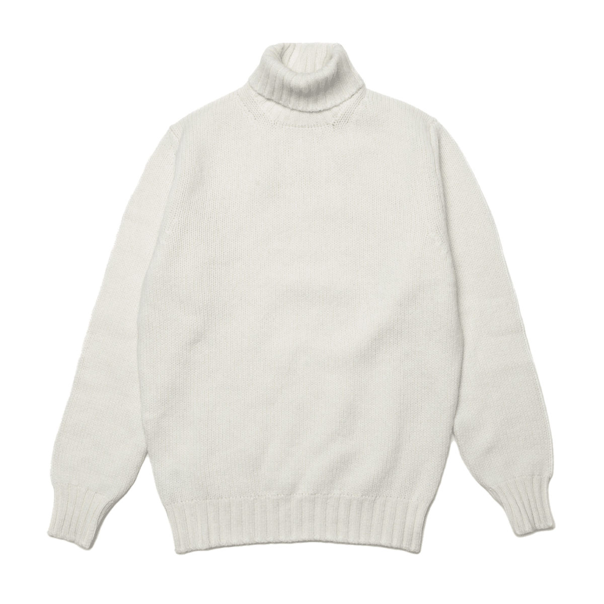 Ecru Newman Lambswool Roll Neck Jumper - Malloch's