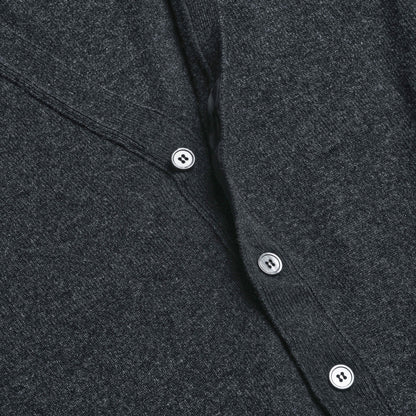 Charcoal Stewart Fine Lambswool Cardigan