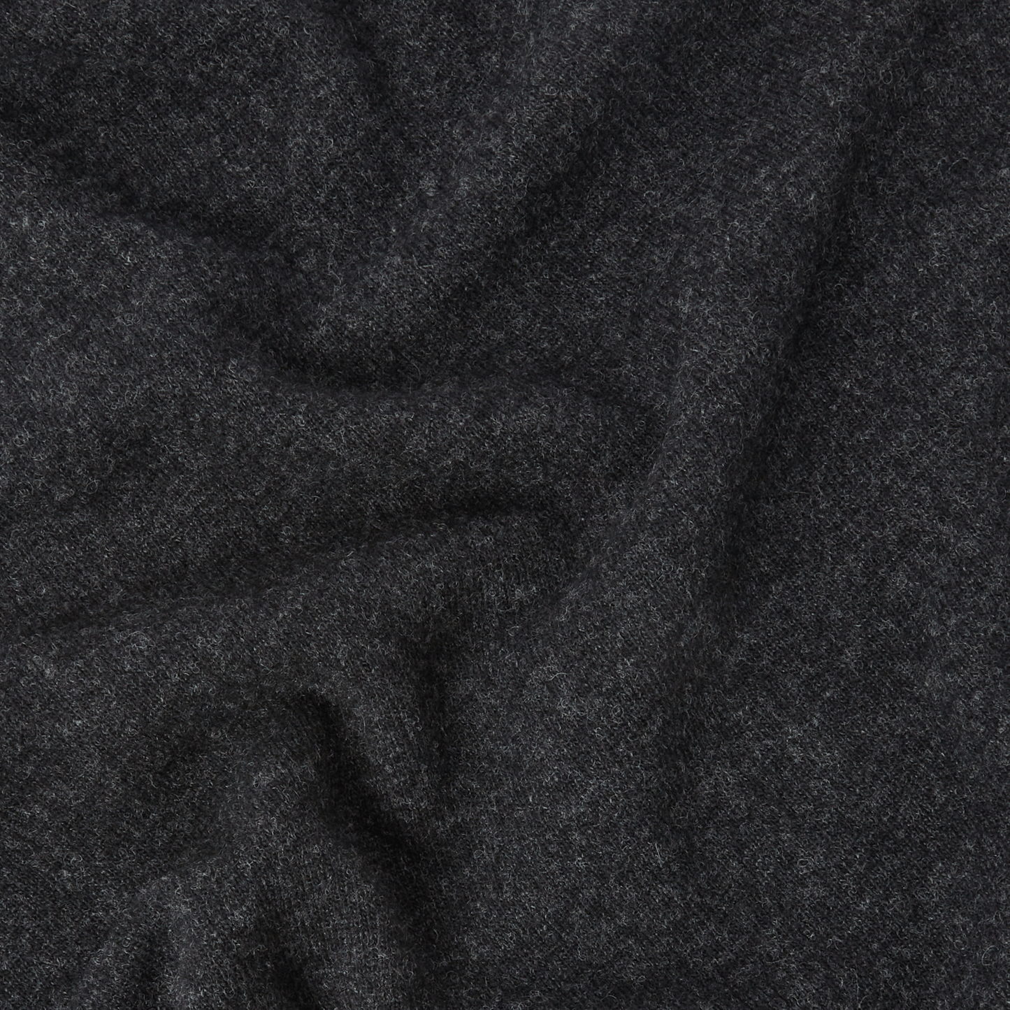 Charcoal Hudson Super Geelong Lambswool Crew Neck