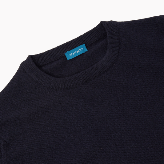 Navy Hudson Super Geelong Crew Neck